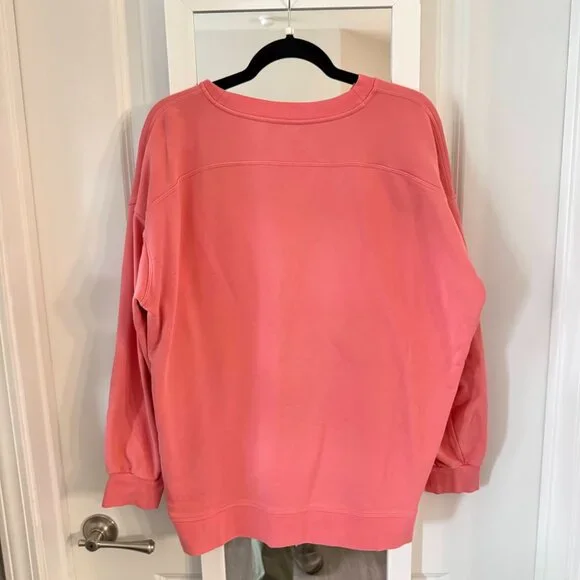 Lululemon Coral Pink Crewneck Sweatshirt Women’s Size L/XL - Picture 3 of 4